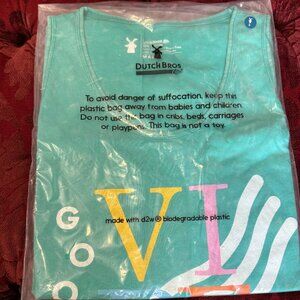 BRAND NEW Teal Dutch Bros Tank- S